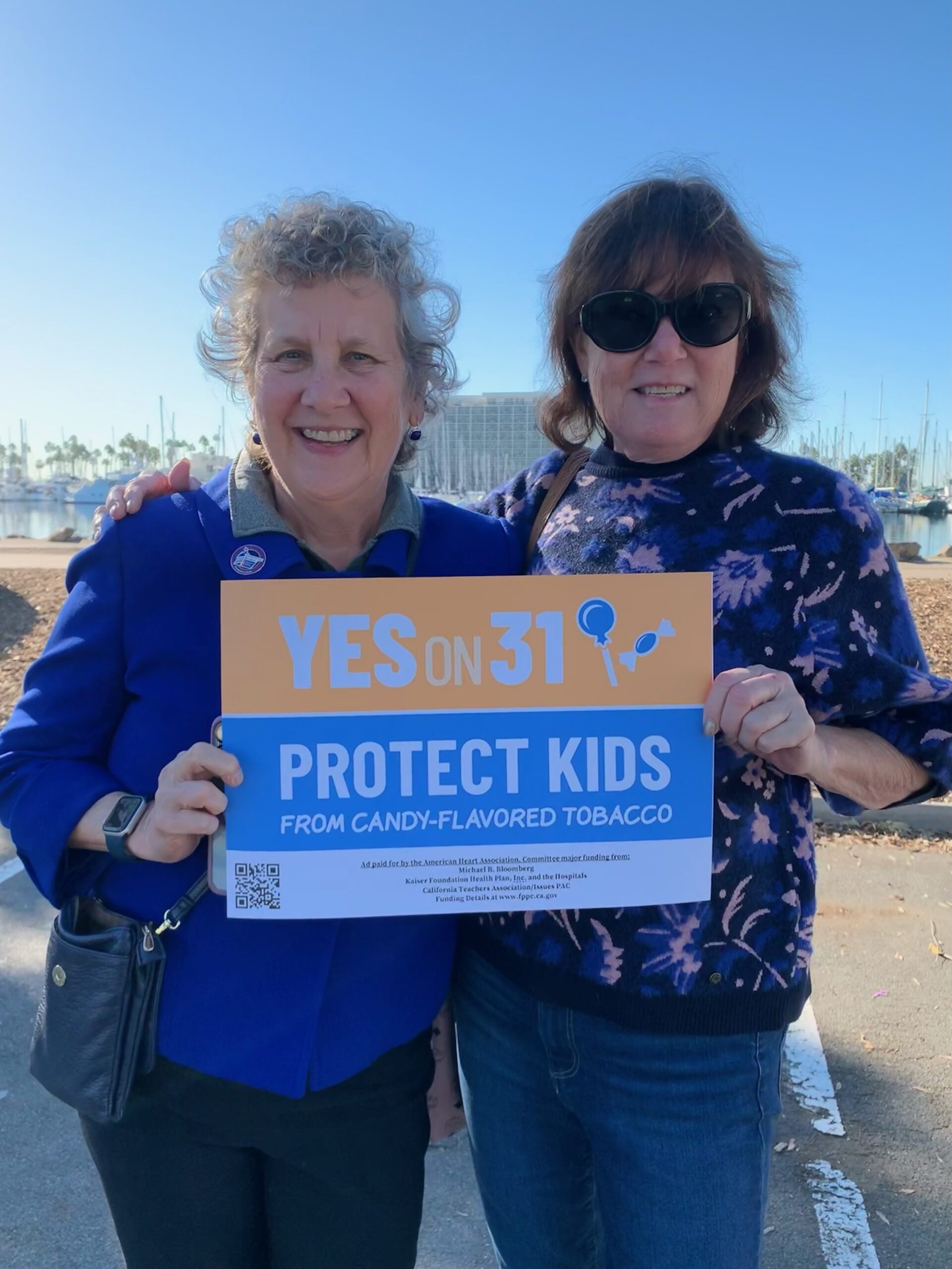 ACS CAN Smiling at Prop 31 campaign event