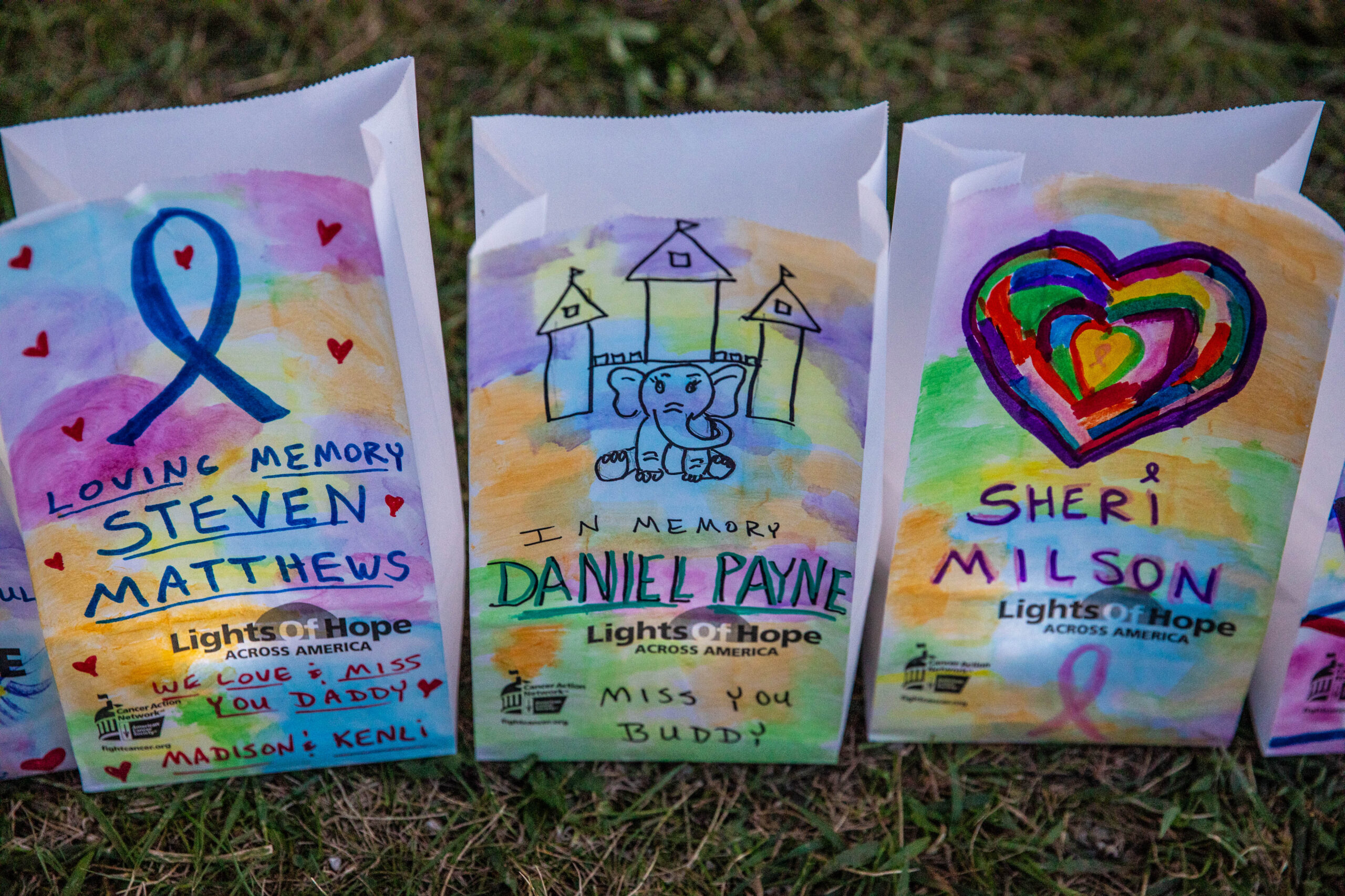 close up of Lights of Hope bags