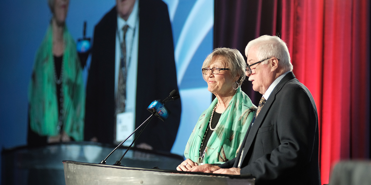 George and Brooke Blough receiving the Volunteer Award for Excellence in Advocacy