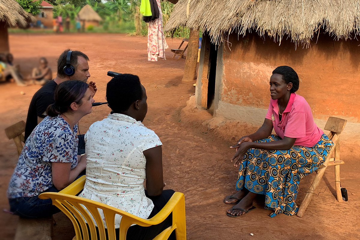 ACS CAN Staff with Cancer patients in Uganda 