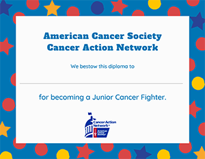 Jr Cancer Fighter diploma