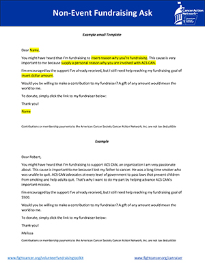Non Event Fundraising Ask Email Template