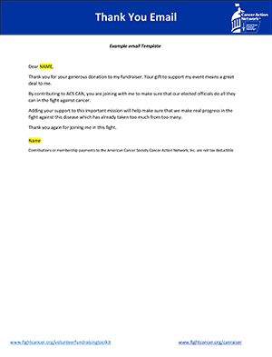 Thank you email template