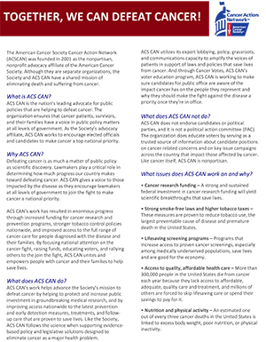What is ACS CAN One Pager