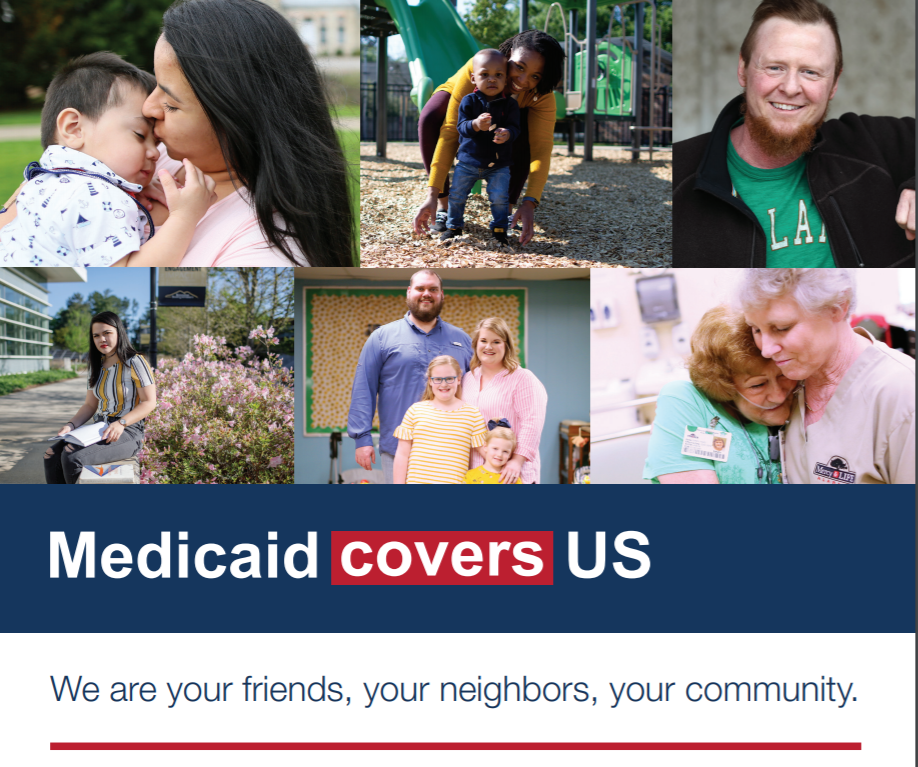 Collage of cancer patients from the Medicaid Covers Us program