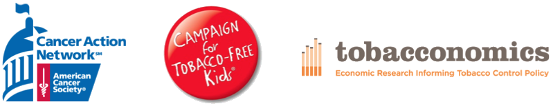 Logo images for ACS CAN, Campaign for Tobacco Free Kids and Tobacconomics Logo images for ACS CAN, Campaign for Tobacco Free Kids and Tobacconomics