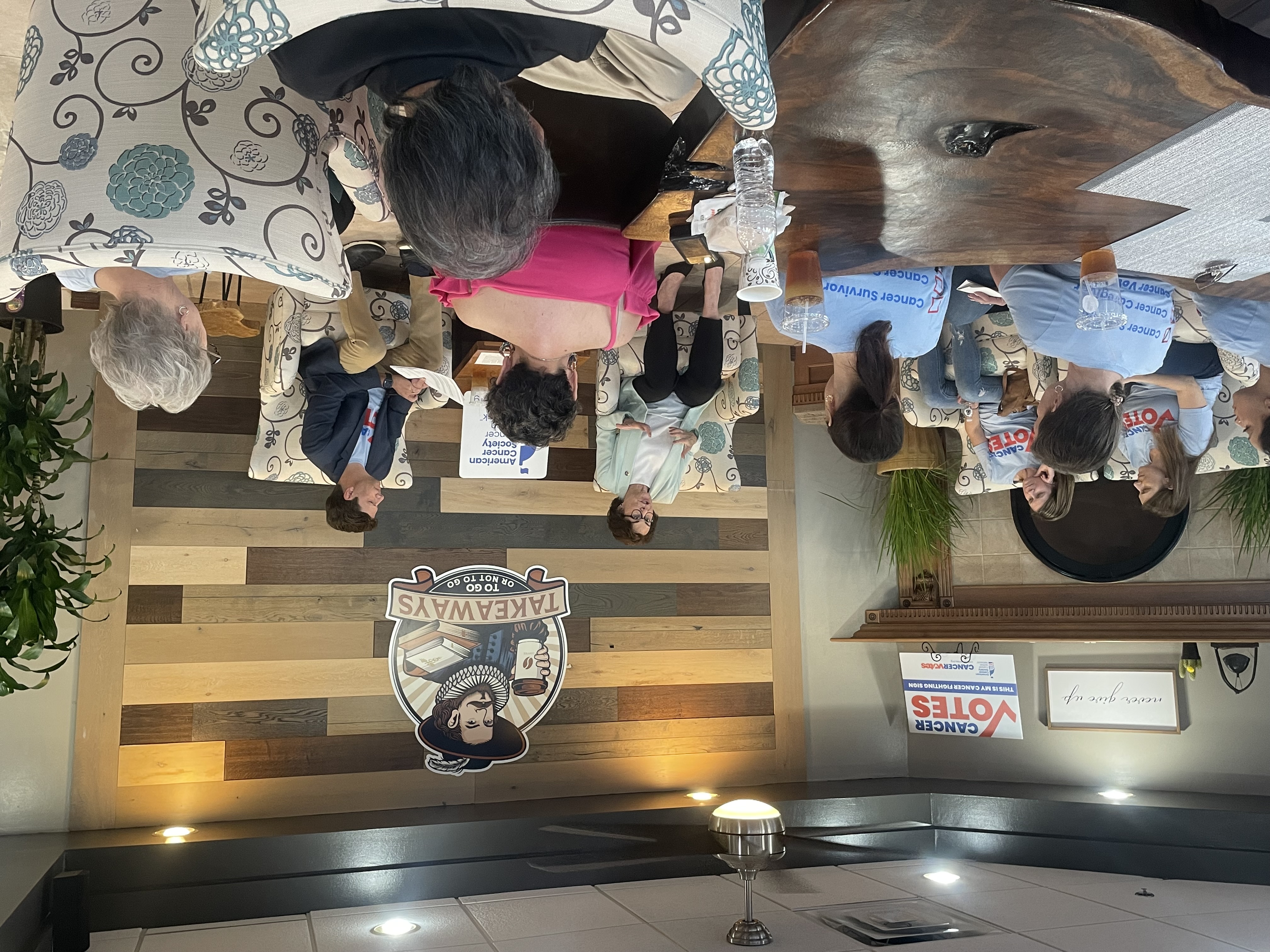 Sen. Jacky Rosen speaks with ACS CAN volunteers 
