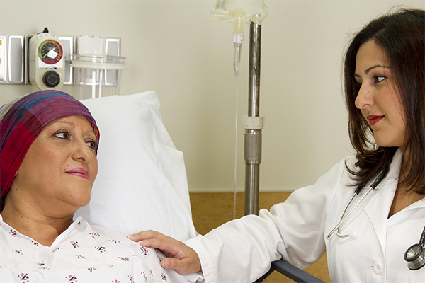 Woman meeting with a physician