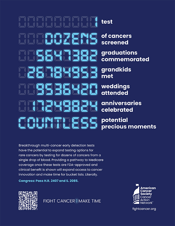 Fight Cancer: Make Time- Congress: Pass Multi-Cancer Early Detection Legislation