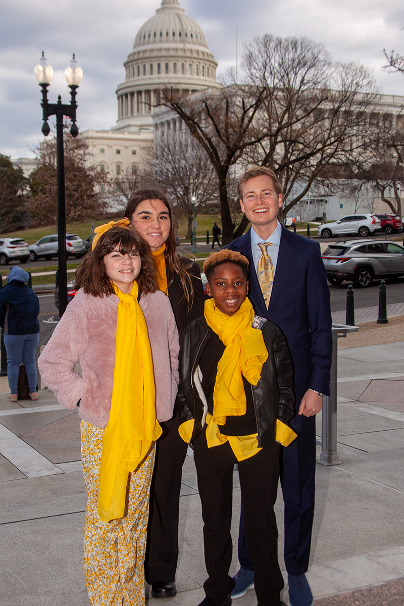 A group of Childhood Cancer Action Day participants.