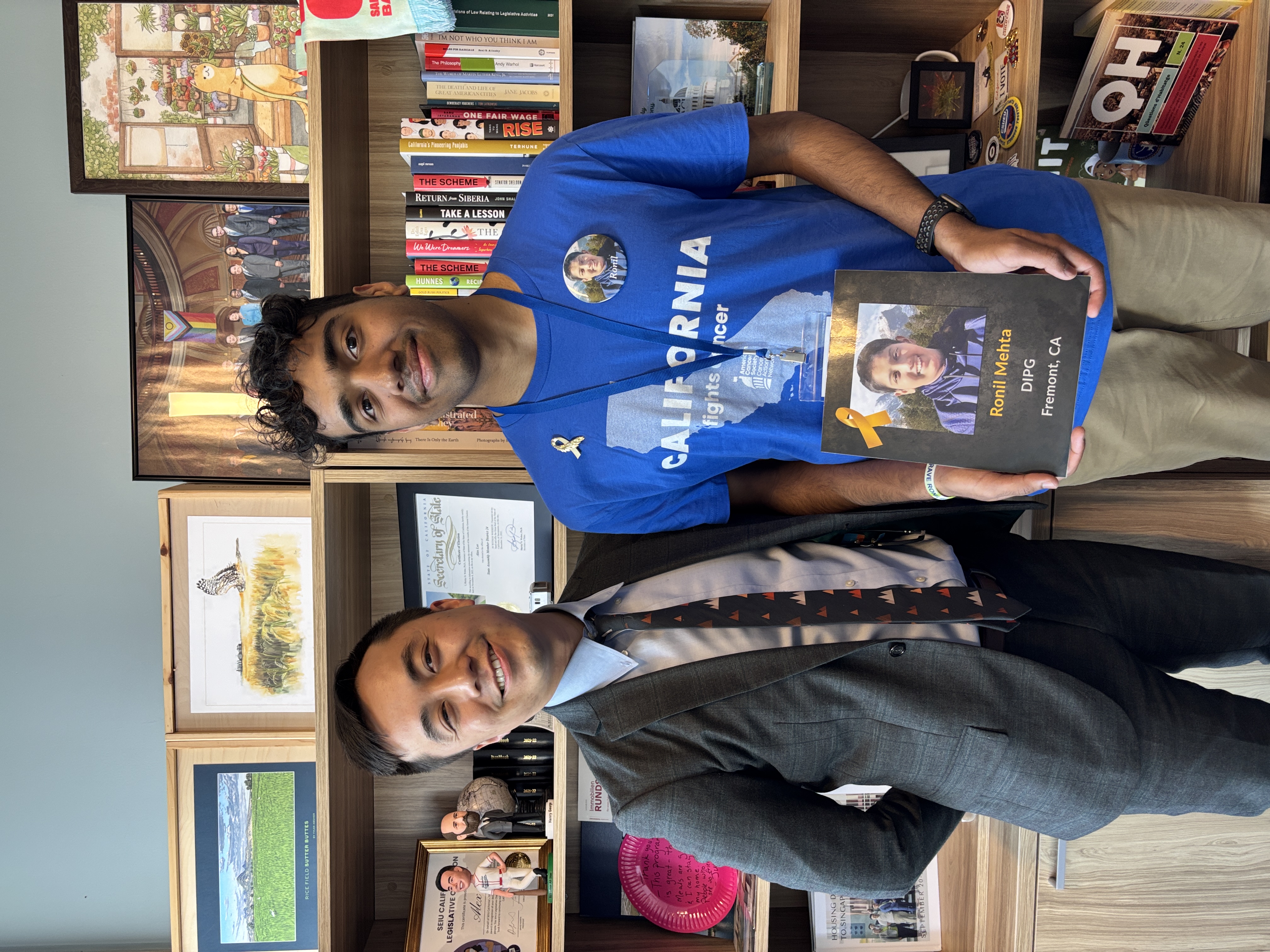 Sahil Mehta, young volunteer with legislator Lee from California