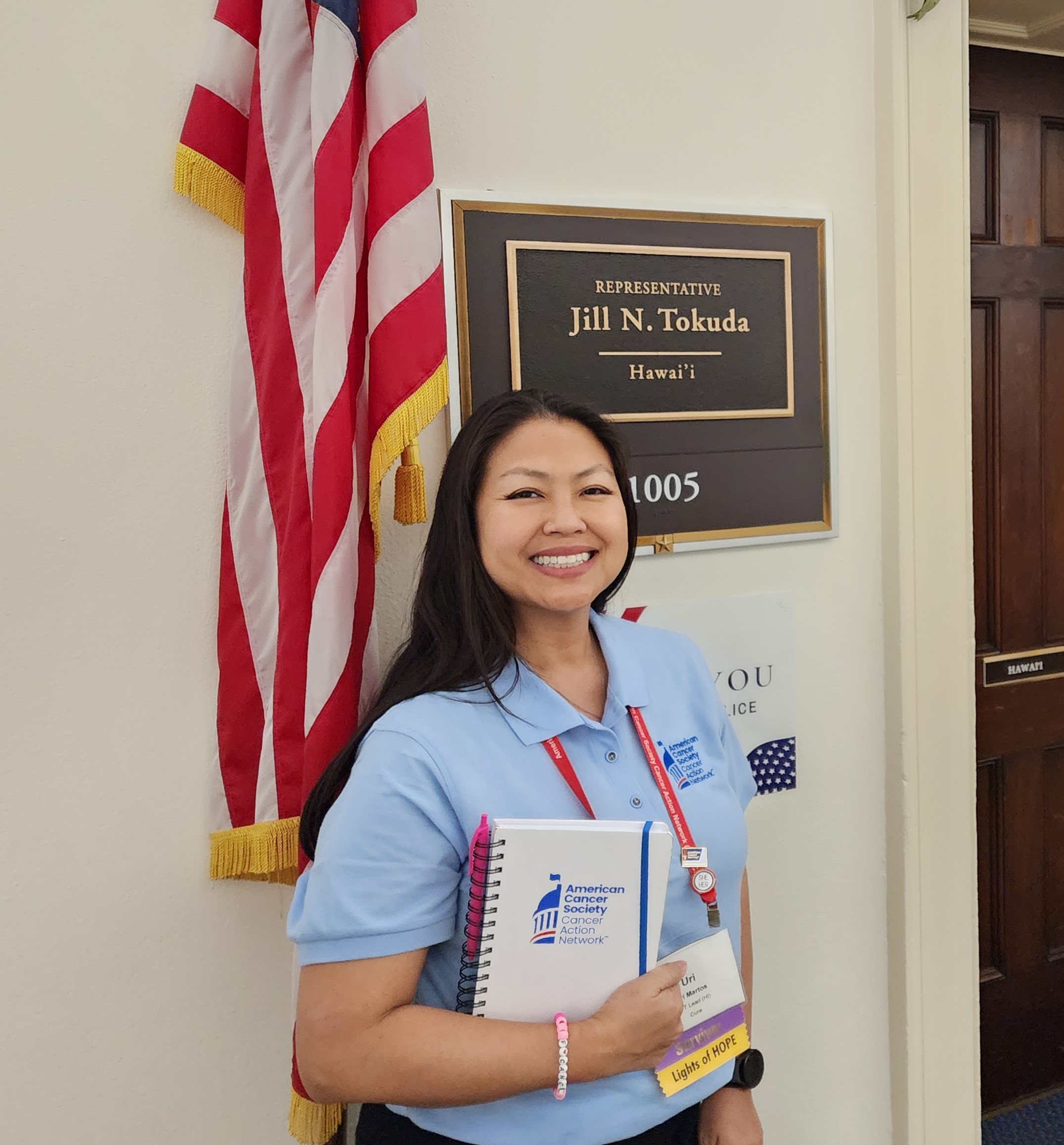 Hawaii volunteer Uri Martos during 2023 Leadership Summit and Lobby Day