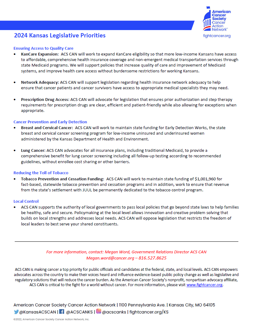 2024 Kansas Legislative Priorities