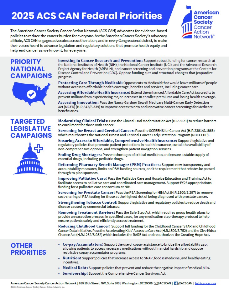 ACS CAN Federal Priorities
