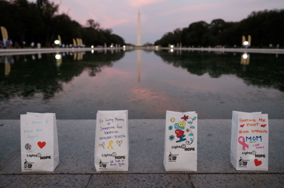 Lights of Hope 2019 at the Lincoln Memorial.