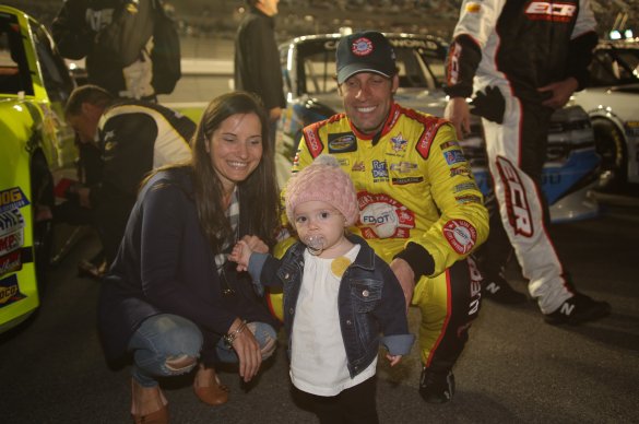 NASCAR driver Scott Lagasse Jr with his family