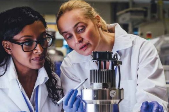 Researchers in a lab