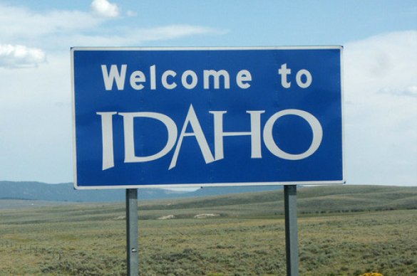 Welcome to Idaho road sign