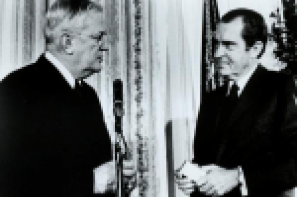 President Nixon with man