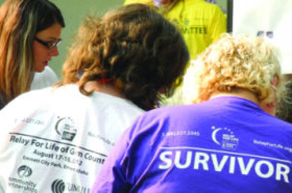 Volunteers at Relay for Life event