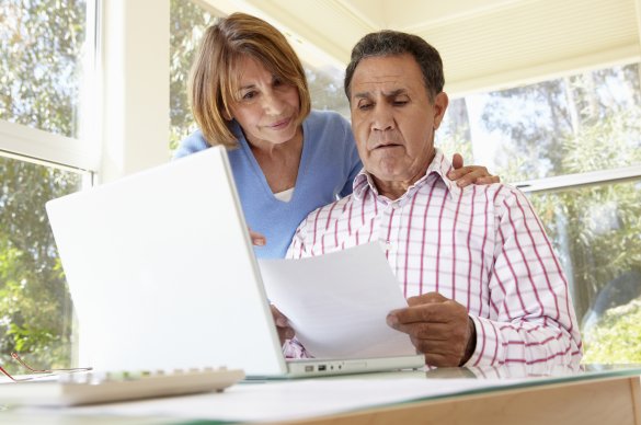Couple with computer