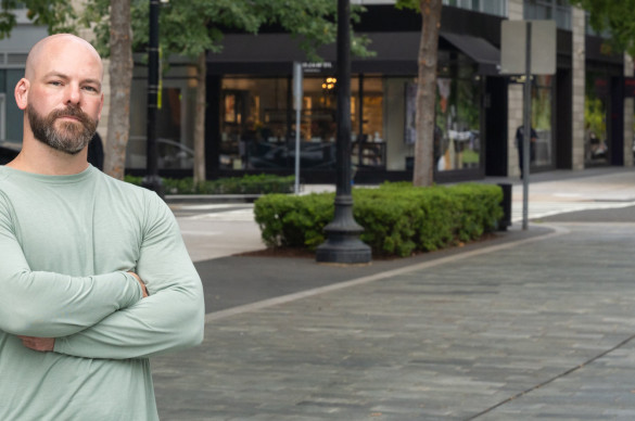 Ian serious expression arms crossed