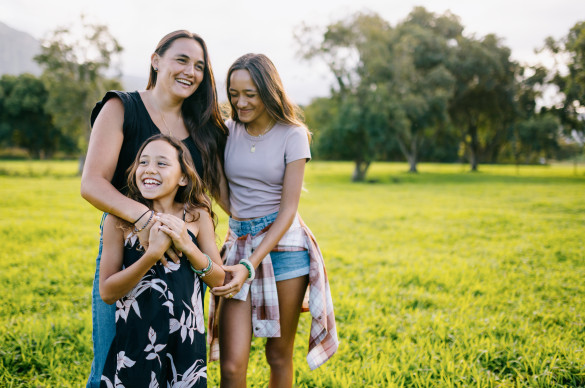 Mom and her daughters