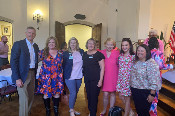 Ann Riley Pink Tea 2023 Group of volunteers at the Pink Tea