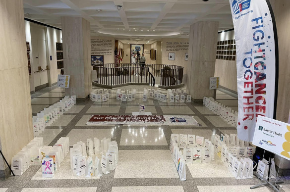 ACS CAN Lights of Hope Display inside the Florida Capitol, in front of the Governor's Office