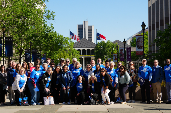 NC volunteers outside General Assembly