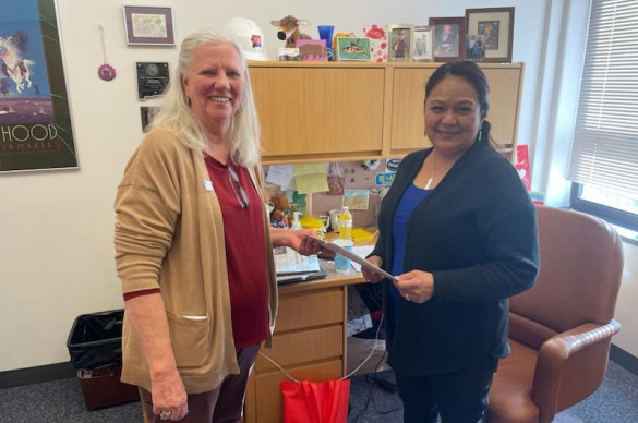 New Mexico State Lead Ambassador (Joyce Graves) meets with her Representative during the 2023 legislative session. New Mexico Leadership Volunteer Meeting with State Representative