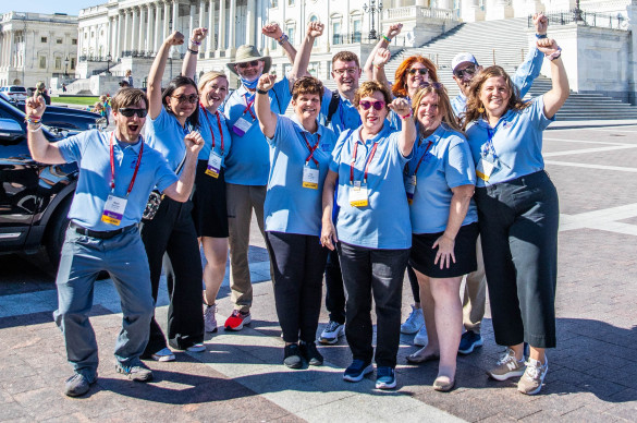 Minnesota volunteers outside US Capitol building