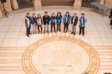 Youth volunteering at Day at the Capitol event in New Mexico