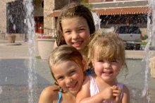 Children playing in water