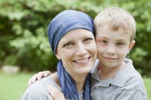 Photo of cancer patient and young boy Photo of cancer patient and young boy
