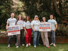 Cancer Votes volunteers looking at camera