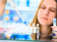 Cancer researcher working in a lab
