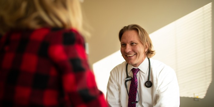 Doctor meeting with patient