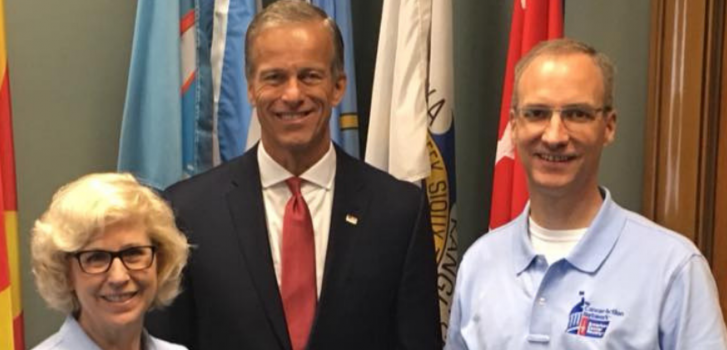 Photo of Kris Gaster, Senator John Thune, and Thomas Asfeldt