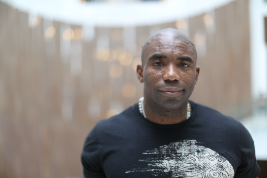 Man looking at camera