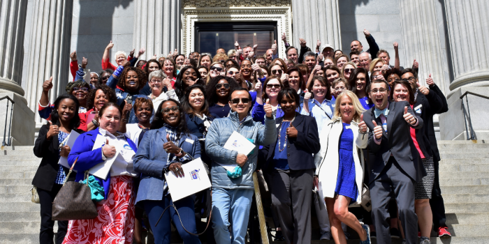 Group of South Carolina volunteers at the State Capitol