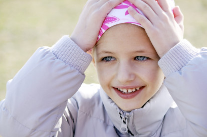 Young female cancer patient in treatment