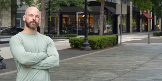 Ian serious expression arms crossed