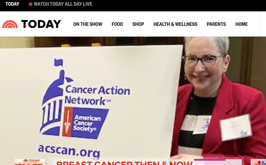 ACS CAN volunteer appears on the Today Show