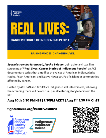 Real Lives Virtual Screening Flyer 