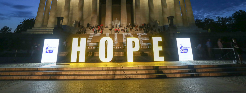Lights of Hope ceremony at the Lincoln Memorial
