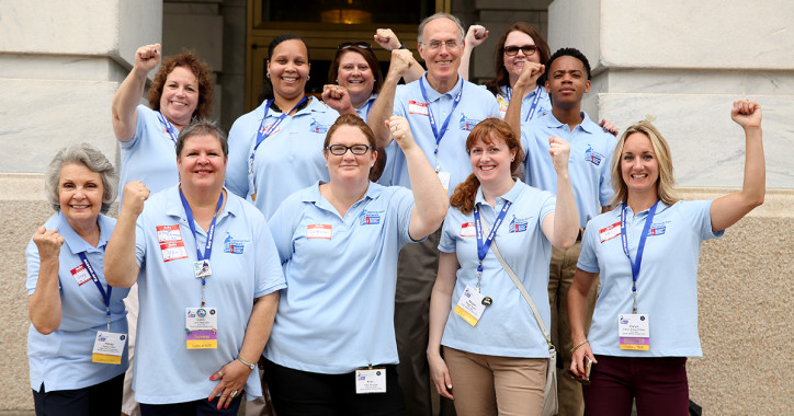 Photo of American Cancer Society Cancer Action Network Volunteers Participating in Lobby Day in Washington, D.C.
