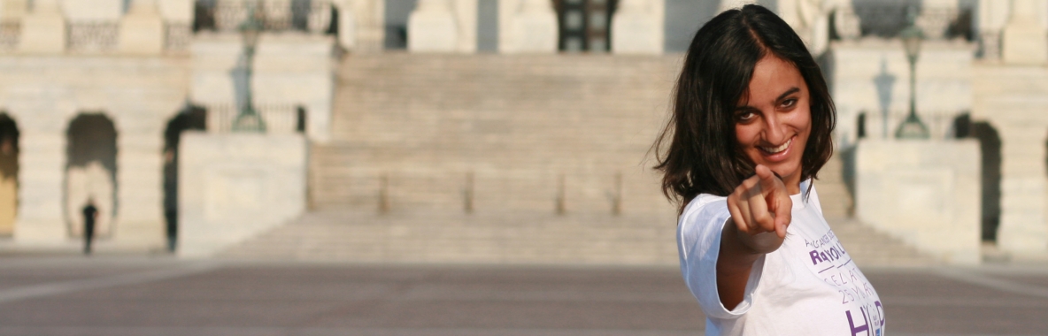 Photo of ACS CAN Volunteer at the U.S. Capitol