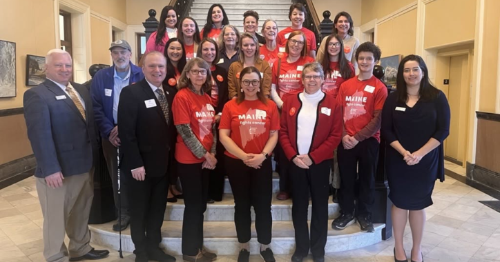 Volunteers in a group at Cancer Action Day