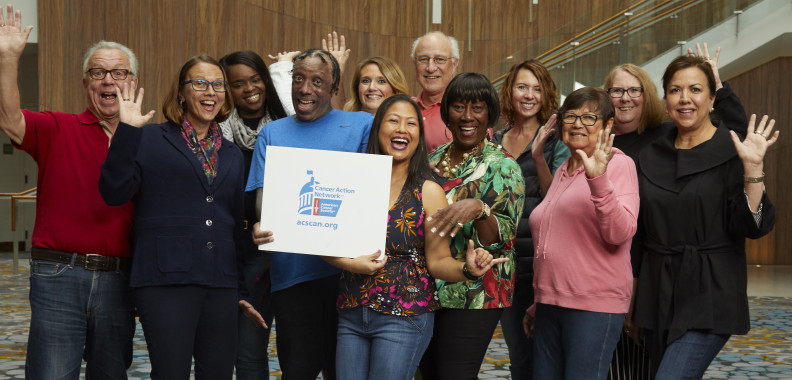 Large group of volunteers